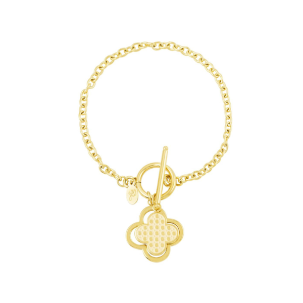 Armband Statement Clover Goud Stainless Steel